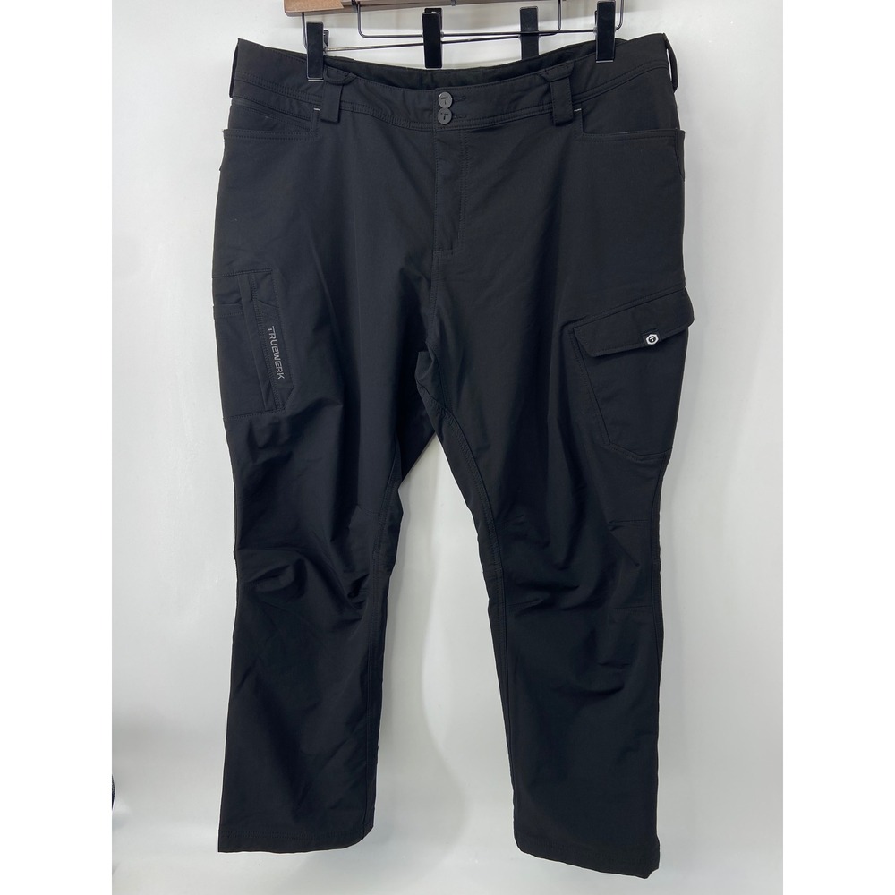 TrueWerk T2 WerkPant Mens 42x30 Black Tactical Workwear Utility Cargo Pants